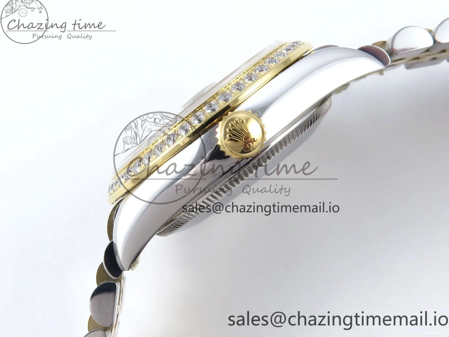 0403 StreetReady DateJust 31 278383RBR ARF 1:1 Best Edition 904L Steel Green Roman Diamonds Dial Diamonds Bezel on SS YG Jubilee Bracelet ETA 418